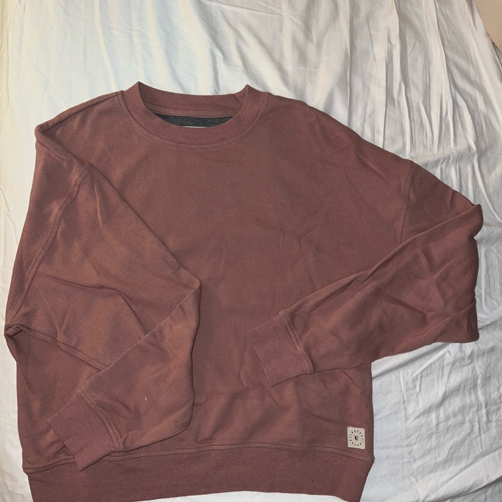 Linksoul Women’s Mauve Cotton Crewneck Sweater